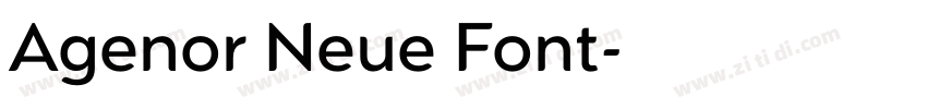 Agenor Neue Font字体转换
